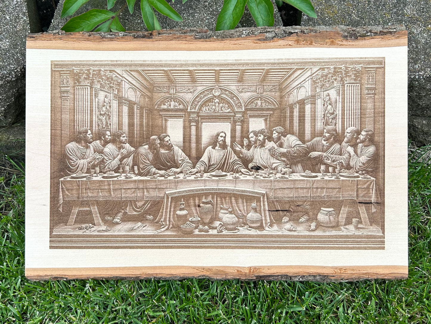 Last Supper Scene on Living Hardwood